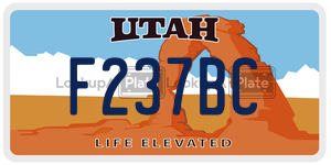 F237BC  license plate in UT