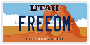FREEDM  license plate in UT