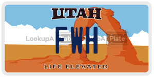 FWH  license plate in UT