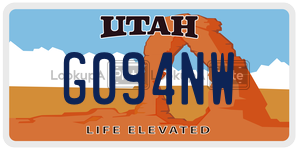 G094NW  license plate in UT
