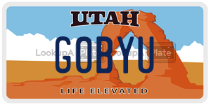 G0BYU  license plate in UT