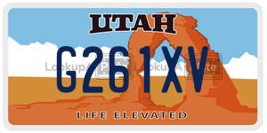 G261XV  license plate in UT