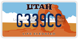 G339CC  license plate in UT