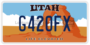 G420FX  license plate in UT
