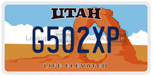 G502XP  license plate in UT