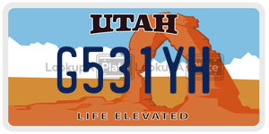 G531YH  license plate in UT