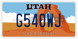 G540WJ  license plate in UT