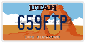 G59FTP  license plate in UT