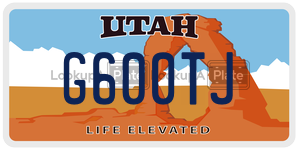 G600TJ  license plate in UT