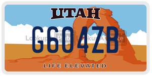 G604ZB  license plate in UT