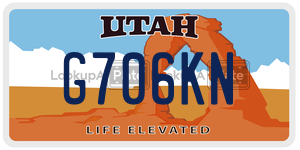 G706KN license plate in Utah