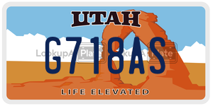 G718AS  license plate in UT