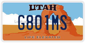 G801MS  license plate in UT