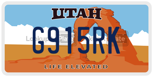 G915RK  license plate in UT