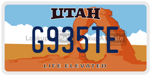 G935TE  license plate in UT