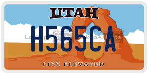 H565CA  license plate in UT