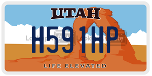 H591HP license plate in Utah