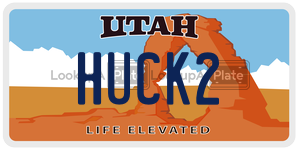 HUCK2  license plate in UT