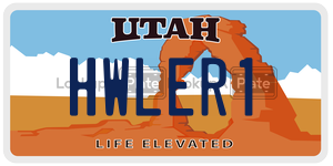 HWLER1  license plate in UT