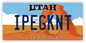 IPEGKNT  license plate in UT
