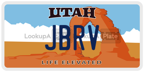 JBRV  license plate in UT
