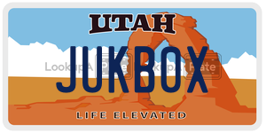 JUKB0X license plate in Utah