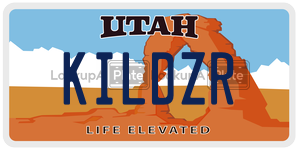 KILDZR license plate in Utah