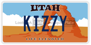 KIZZY license plate in Utah