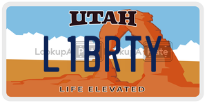 L1BRTY  license plate in UT