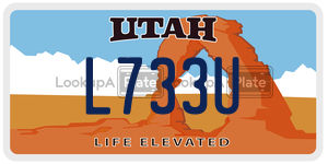 L733U  license plate in UT
