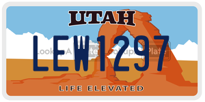 LEW1297  license plate in UT