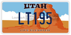 LT195  license plate in UT