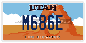 M686E  license plate in UT