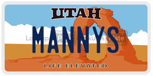 MANNYS  license plate in UT