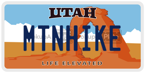 MTNHIKE  license plate in UT