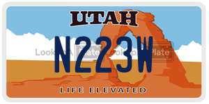 N223W license plate in Utah