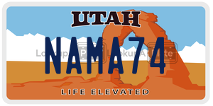 NAMA74  license plate in UT