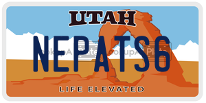 NEPATS6 license plate in Utah