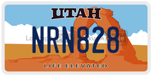NRN828  license plate in UT