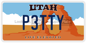 P3TTY  license plate in UT