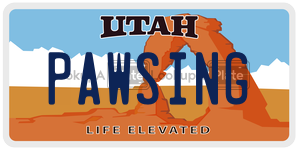 PAWSING  license plate in UT