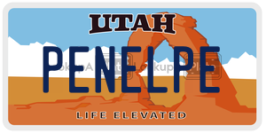 PENELPE  license plate in UT