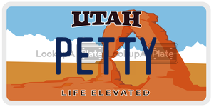 PETTY  license plate in UT