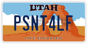 PSNT4LF  license plate in UT