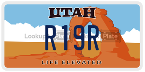 R19R  license plate in UT