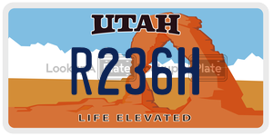 R236H license plate in Utah