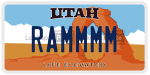 RAMMMM  license plate in UT