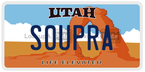 S0UPRA  license plate in UT