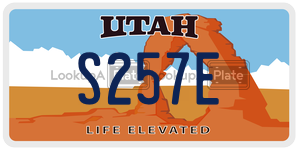 S257E  license plate in UT