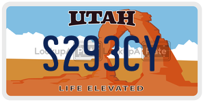 S293CY  license plate in UT